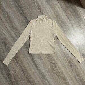 NWT OFFLINE by Aerie Ribbed Oatmeal Turtleneck